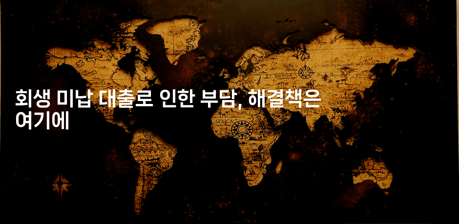 회생 미납 대출로 인한 부담, 해결책은 여기에-키티슈디